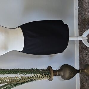 Classic Black Elastic Waist Pull On Skirt